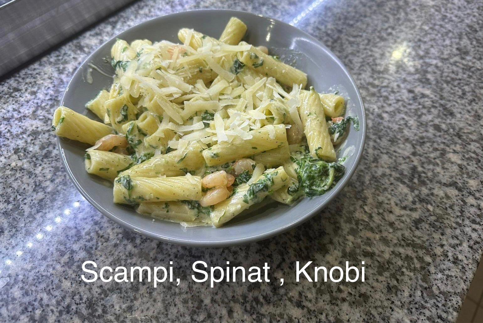Scampi Spinat Pasta – Snack House Yassine